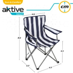 AKTIVE - Chaise De Camping Avec Porte-Gobelet Et Poignée De Transporte -Équipement De Natation Boutique aktive chaise de camping avec porte gobelet et poignee de transporte 5