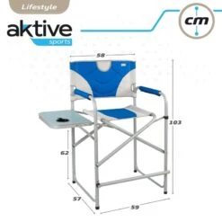 AKTIVE - Chaise Pliante Avec Table Amovible Et Porte-Gobelet -Équipement De Natation Boutique aktive chaise pliante avec table amovible et porte gobelet 6