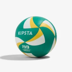 Ballon De Beach Volley BV900 FIVB Vert Et Jaune