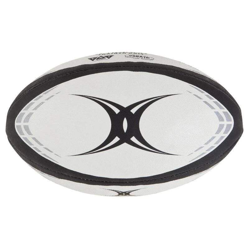 Ballon De Rugby Taille 5 - Gilbert Gtr4000 Blanc Noir 2 Ballon De Rugby Taille 5 - Gilbert Gtr4000 Blanc Noir – Image 2