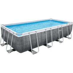 Bestway Ensemble De Piscine Power Steel Frame Rattan 488