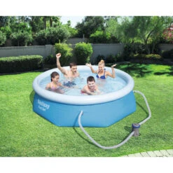 Bestway Fast Set Piscine + Pompe Filtre 244 Cm -Équipement De Natation Boutique bestway fast set piscine pompe filtre 244 cm 4