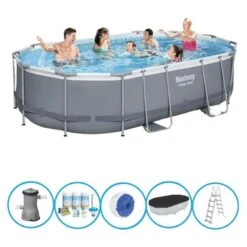 Bestway Piscine Power Steel - Forfait Piscine - 488x305x107 Cm