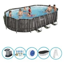 Bestway Piscine Power Steel - Forfait Piscine - 610x366x122 Cm