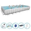 Bestway Piscine Power Steel - Forfait Piscine - 956x488x132 Cm