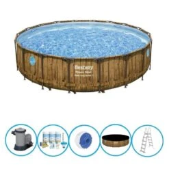 Bestway Piscine Power Steel Swim Vista - Forfait Piscine - 488x122 Cm