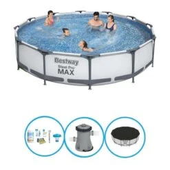 Bestway Piscine Steel Pro MAX - Forfait Piscine - 366x76 Cm