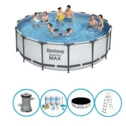 Bestway Piscine Steel Pro MAX - Forfait Piscine - 457x122 Cm