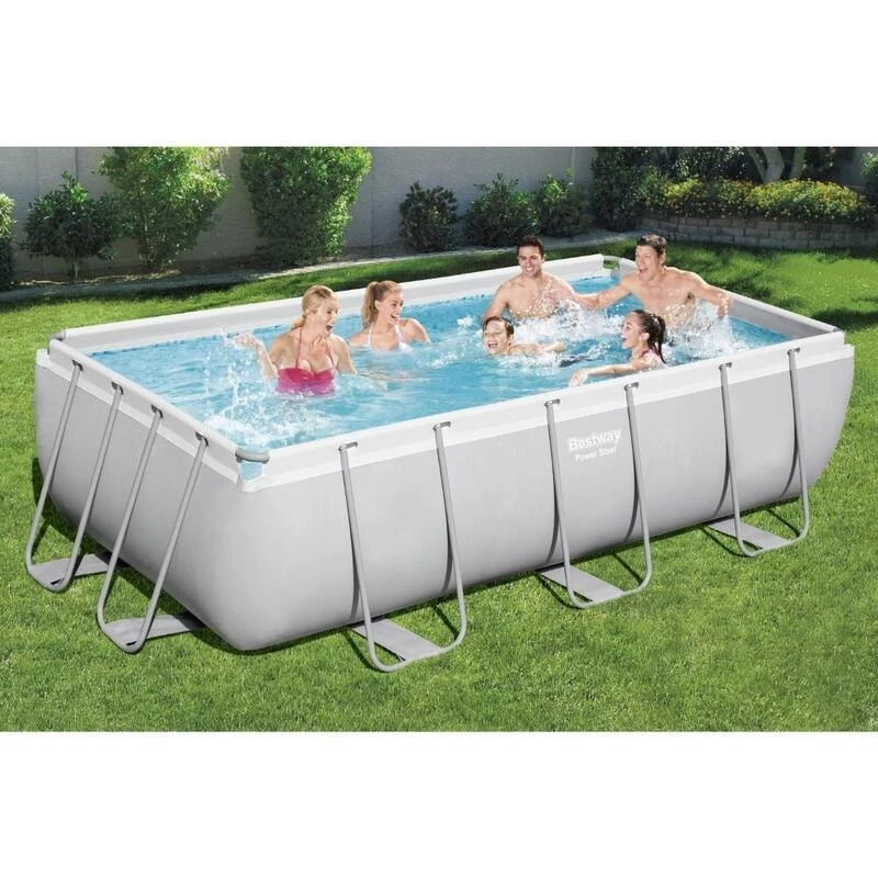Bestway - Power Steel - Piscine Tubulaire - 404x201x100 Cm - Rectangulaire 2 Bestway - Power Steel - Piscine Tubulaire - 404x201x100 Cm - Rectangulaire – Image 2
