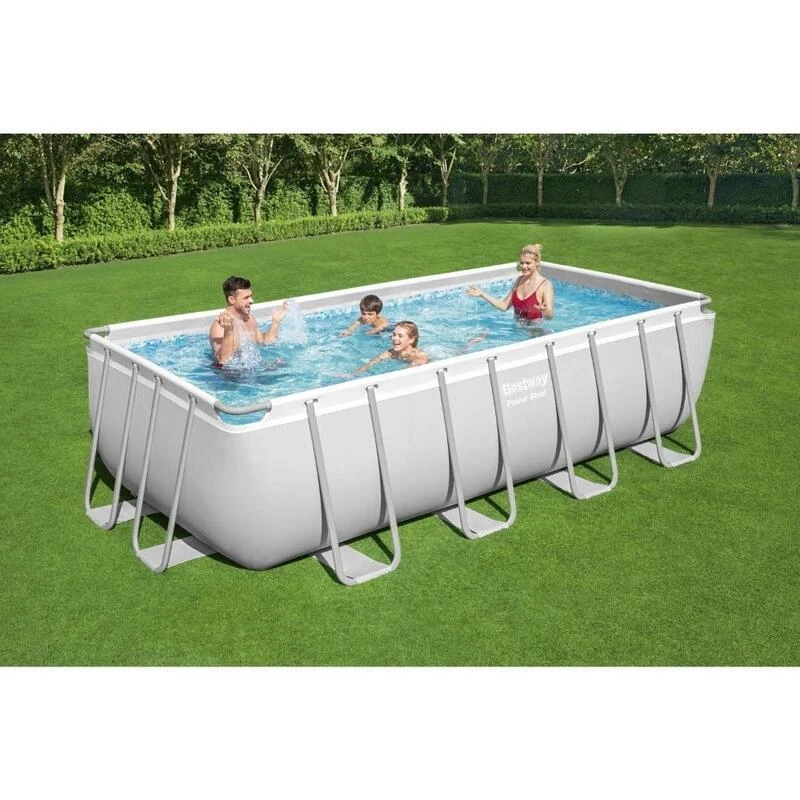 Bestway - Power Steel - Piscine Tubulaire - 488x244x122 Cm - Rectangulaire 2 Bestway - Power Steel - Piscine Tubulaire - 488x244x122 Cm - Rectangulaire – Image 2