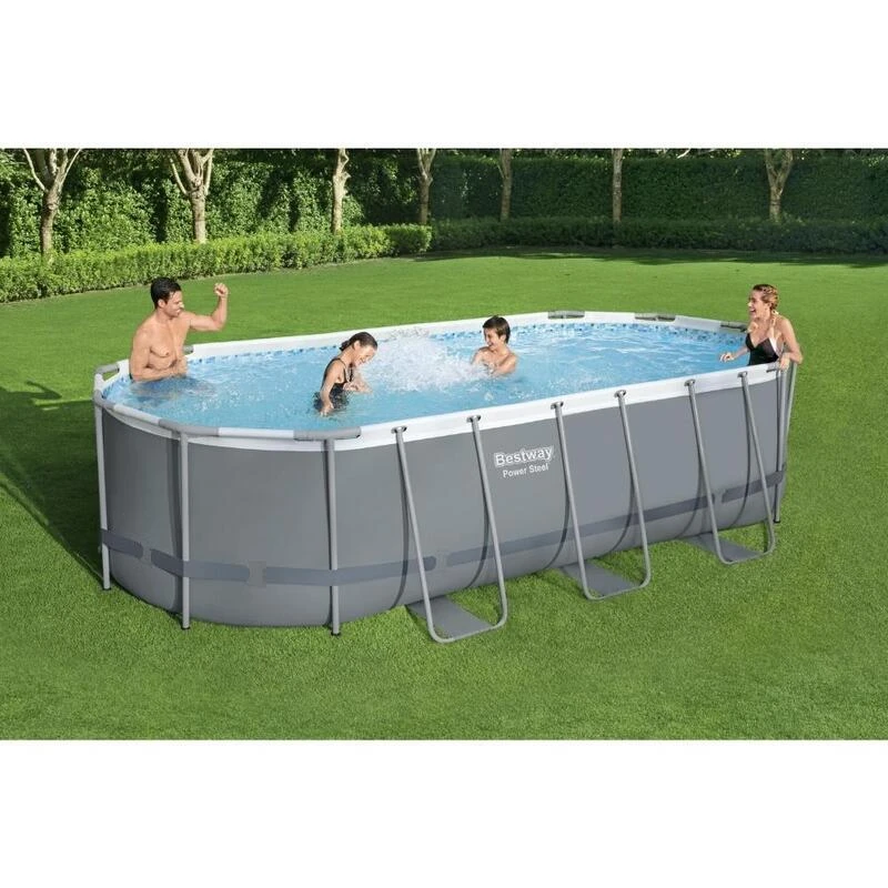 Bestway - Power Steel - Piscine Tubulaire - 549x274x122 Cm - Rectangulaire 2 Bestway - Power Steel - Piscine Tubulaire - 549x274x122 Cm - Rectangulaire – Image 2