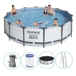 Bestway - Steel Pro MAX - Piscine Tubulaire - 427x107 Cm - Ronde