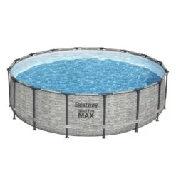 Bestway - Steel Pro MAX - Piscine Tubulaire - 488x122 Cm - Imprimé Pierre -Équipement De Natation Boutique bestway steel pro max piscine tubulaire 488x122 cm imprime pierre 2
