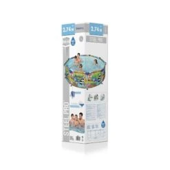 Bestway - Steel Pro - Piscine Tubulaire - 274x66 Cm - Imprimé Animal - Ronde -Équipement De Natation Boutique bestway steel pro piscine tubulaire 274x66 cm imprime animal ronde 3