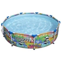 Bestway - Steel Pro - Piscine Tubulaire - 274x66 Cm - Imprimé Animal - Ronde -Équipement De Natation Boutique bestway steel pro piscine tubulaire 274x66 cm imprime animal ronde 4