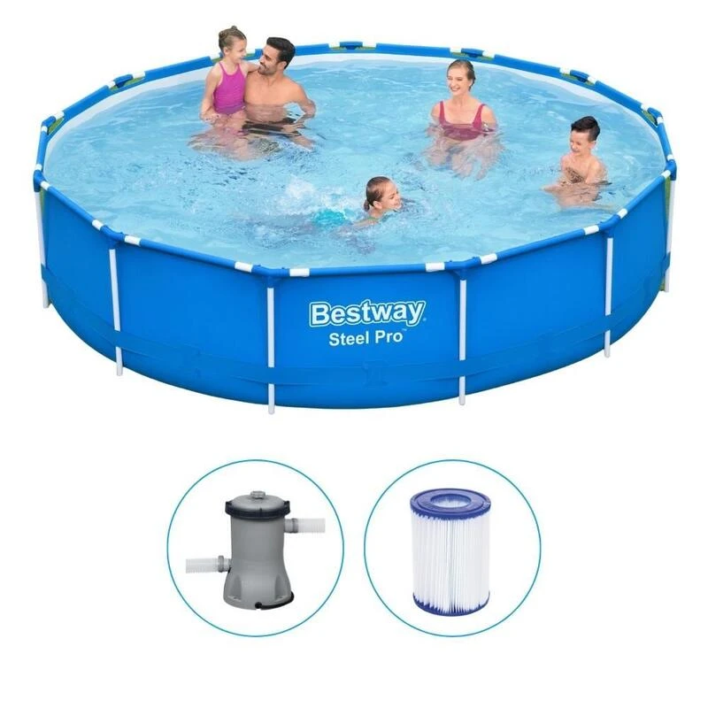 Bestway - Steel Pro - Piscine Tubulaire - 396x84 Cm - Ronde 1 Bestway - Steel Pro - Piscine Tubulaire - 396x84 Cm - Ronde