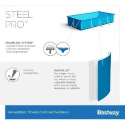 Bestway - Steel Pro - Piscine Tubulaire - 400x211x81 Cm - Rectangulaire -Équipement De Natation Boutique bestway steel pro piscine tubulaire 400x211x81 cm rectangulaire 4