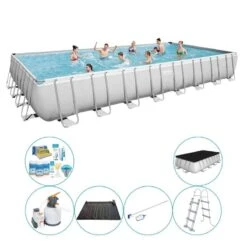 Bestway Steel Pro Rect. 956x488x132 Cm - Bleu - Pack De Piscine