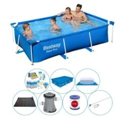 Bestway Steel Pro Rectangulaire 259x170x61 Cm - Bleu - Pack De Piscine