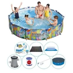 Bestway Steel Pro Ronde Édition D'animal 305x66 Cm - Pack De Piscine