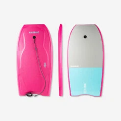 Bodyboard 100 Rose Avec Leash Poignet