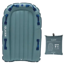 BODYBOARD TANDEM GONFLABLE ENFANT ADULTE Bleu Gris