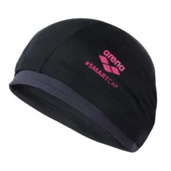 Bonnet De Bain Cheveux Longs Tissu ARENA SMARTCAP Noir Rose
