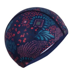 Bonnet De Bain En Maille Enduite - Tissu Imprimé - Taille L - Canopa Bleu Rose -Équipement De Natation Boutique bonnet de bain en maille enduite tissu imprime taille l canopa bleu rose 3