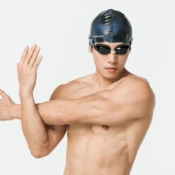 Bonnet De Bain En Silicone - Taille Unique - Term Bleu Noir -Équipement De Natation Boutique bonnet de bain en silicone taille unique term bleu noir 4