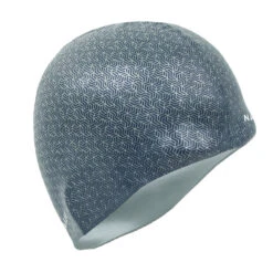 BONNET DE BAIN SILICONE PRINT GEO GRIS -Équipement De Natation Boutique bonnet de bain silicone print geo gris 2
