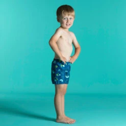 Boxer-Couche De Bain Lavable Bleu Imprimé -Équipement De Natation Boutique boxer couche de bain lavable bleu imprime 2