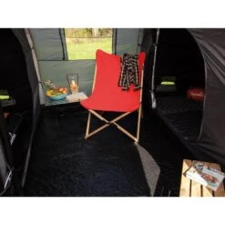 Chaise Longue Tofte - Chaise Relax De Camping - Pliable - Max. 120 Kg- Rouge -Équipement De Natation Boutique chaise longue tofte chaise relax de camping pliable max 120 kg rouge 2