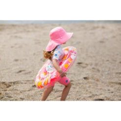 Chapeau Anti UV Bébé Réversible Rose Clair Et Imprimé Fleurs -Équipement De Natation Boutique chapeau anti uv bebe reversible rose clair et imprime fleurs 4