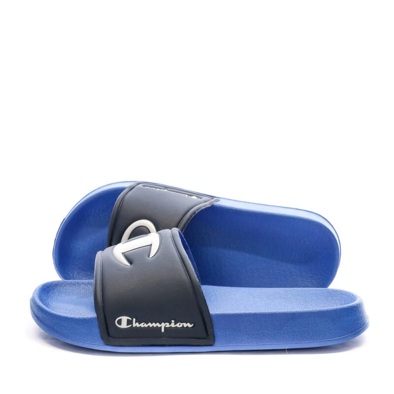 Claquettes Noir/Bleu Garçon Champion Samoa 1 Claquettes Noir/Bleu Garçon Champion Samoa