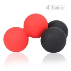 Double Balle De Massage Lacrosse - Noir - 4TRAINER -Équipement De Natation Boutique double balle de massage lacrosse noir 4trainer 2