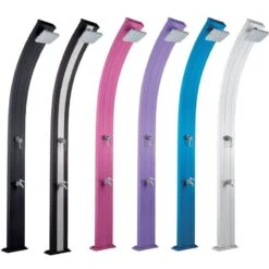 Douche D'extérieur Solaire Spring 30L Avec Rince Pieds - Aluminium - 228 Cm