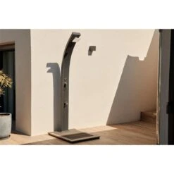 Douche D'extérieur Solaire Spring 30L Avec Rince Pieds - Aluminium - 228 Cm -Équipement De Natation Boutique douche dexterieur solaire spring 30l avec rince pieds aluminium 228 cm 3