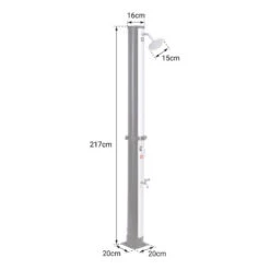 Douche Solaire FIDGI Noire Et Argent 35L -Équipement De Natation Boutique douche solaire fidgi noire et argent 35l 4