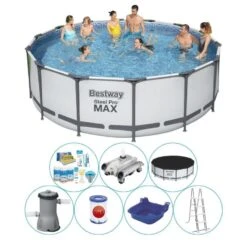 Ensemble De Piscine Tout En 1 - Bestway Steel Pro MAX Ronde 427x122 Cm