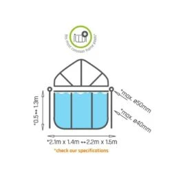 EXIT TOYS EXIT Abri De Piscine 220x150 Cm -Équipement De Natation Boutique exit abri de piscine 220x150 cm 2