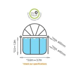 EXIT TOYS EXIT Abri De Piscine ø360cm -Équipement De Natation Boutique exit abri de piscine o360cm 2