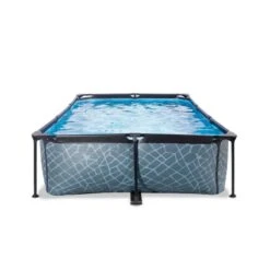 EXIT TOYS EXIT Stone Piscine 300x200x65cm Avec Pompe De Filtration - Gris -Équipement De Natation Boutique exit stone piscine 300x200x65cm avec pompe de filtration gris 2