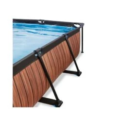 EXIT TOYS EXIT Wood Piscine 220x150x65cm Avec Pompe De Filtration - Brun -Équipement De Natation Boutique exit wood piscine 220x150x65cm avec pompe de filtration brun 3
