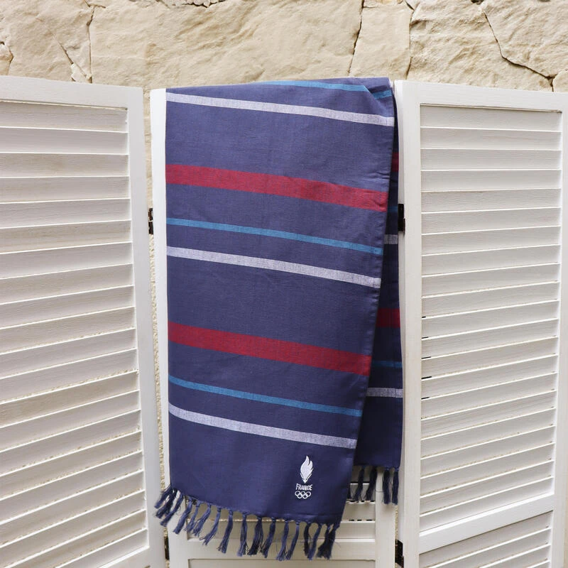 Fouta 70x140 Cm 100% Coton Jeux Olympiques - EFR Oly Tricolore 3 Fouta 70x140 Cm 100% Coton Jeux Olympiques - EFR Oly Tricolore – Image 3