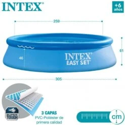 Intex - Easy Set - Piscine - 305x61 Cm - Ronde - Piscine Gonflable -Équipement De Natation Boutique intex easy set piscine 305x61 cm ronde piscine gonflable 4