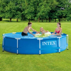 Intex - Metal Frame - Piscine - 305x76 Cm - Ronde - Piscine Intérieure -Équipement De Natation Boutique intex metal frame piscine 305x76 cm ronde piscine interieure 2