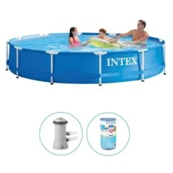 Intex - Metal Frame - Piscine - 366x76 Cm - Ronde - Piscine Intérieure