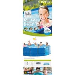 Intex - Metal Frame - Piscine - 457x122 Cm - Ronde - Piscine Intérieure -Équipement De Natation Boutique intex metal frame piscine 457x122 cm ronde piscine interieure 4