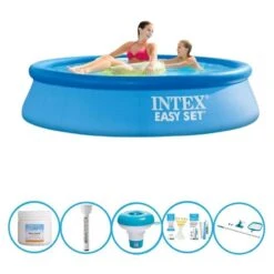 Intex Piscine Easy Set 244x61 Cm - Bundle De Piscine