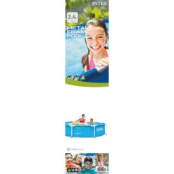 Intex Piscine Metal Frame 244x51 Cm - Avec Des Accessoires -Équipement De Natation Boutique intex piscine metal frame 244x51 cm avec des accessoires 3